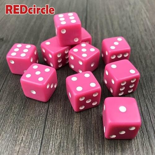Colorful 10Pcs 16mm Multi Color Six Sided Bar Pub Club Party Spot D6 Playing Games Opaque Game Accessories Board Game,Desk game