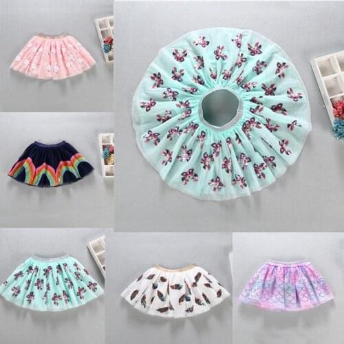 Children Tutu Girls Skirts rabbit butterfly print Tutu Skirt Girls Summer Kids Clothes Toddler Baby Girl Skirts 2~7 Years