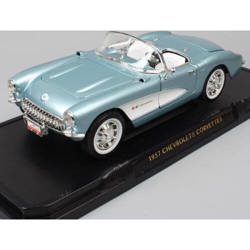 Road Signature Lucky 1:18 Large Scales 1957 Chevrolet Corvette Roadster Vintage Car Diecasts & Toy Vehicles Auto Model Miniature