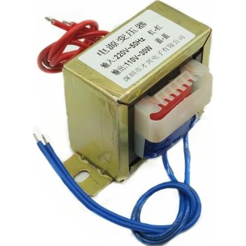 EI66-30W Type Transformer 30W/VA 220V to 110V AC 110V 0.27A Isolation Transformer Copper