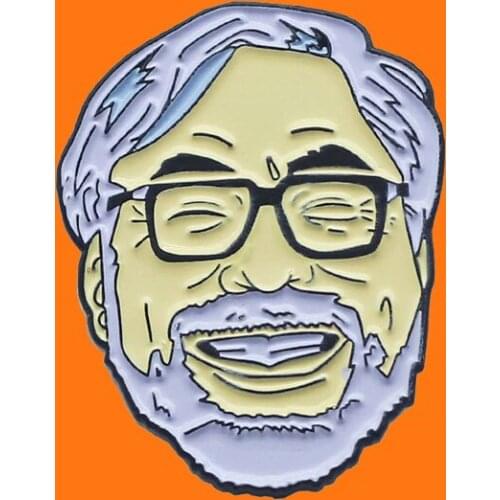Miyazaki Hayao Enamel Pins Japanese Anime Director Metal Cartoon Brooch Backpack Hat Bag Collar Lapel Badges Fashion Jewelry