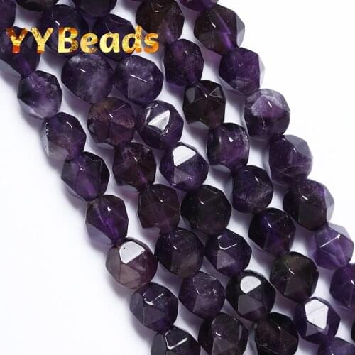 5A Quality Natural Faceted Purple Amethysts Crystals Beads Loose Beads For Jewelry Making Bracelet Necklaces Accessories 6-12mm
