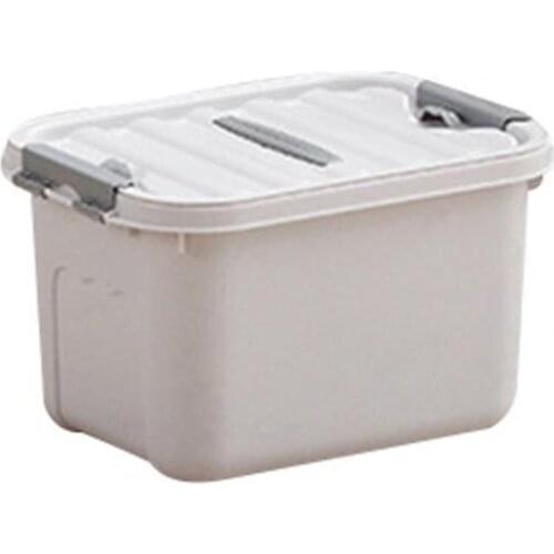 Storage Box Large Capacity Buckle Design Plastic 8L Storage Container with Lid for Clothes