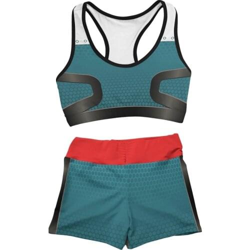 New Anime My Hero Academia Midoriya Izuku Cosplay Costumes Sportswear Sweatpants Teens Swimsuit Beach Shorts Vest Swimming Pants