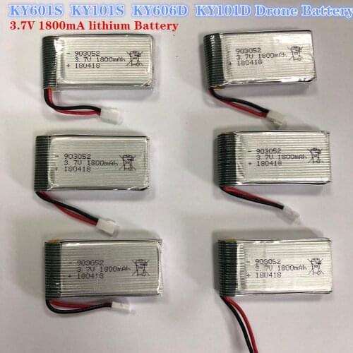 KY601S KY101S KY606D KY101D Drone Quadcopter Accessories Battery 3.7V 1800mA lithium Battery spare parts flight About 22 Minu