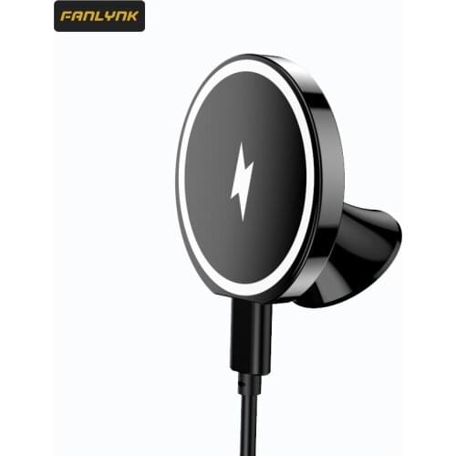 Fanlynk Car Bracket Magnetic Charger Type-C/USB For Mobile Phone Magsafing Wireless Charger Holder Paste Type