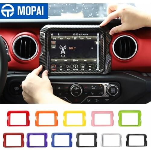 MOPAI 8.4 Inches Car GPS Navigation Decoration Frame Cover Stickers for Jeep Wrangler JL 2018+ for Jeep Gladiator JT 2018