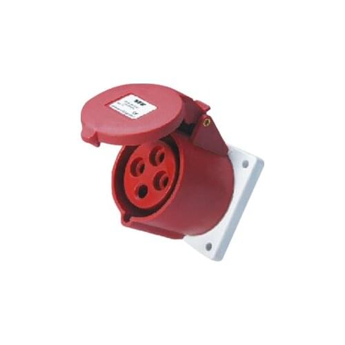 N-324 32A 380-425V 4pin Industrial Direct Socket 3P+E with CE ROHS 1 Year Warranty IP44 Waterproof Connector