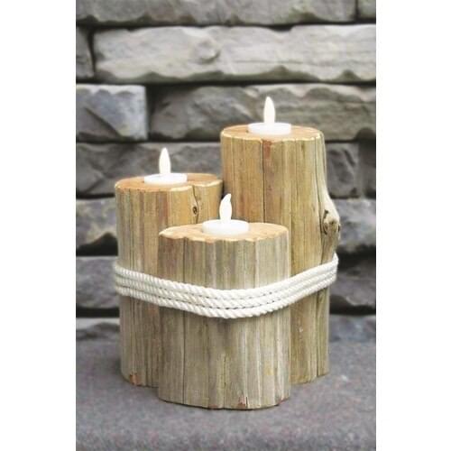 Qtük pcs set Candle Holder roped 8-12-16 cm