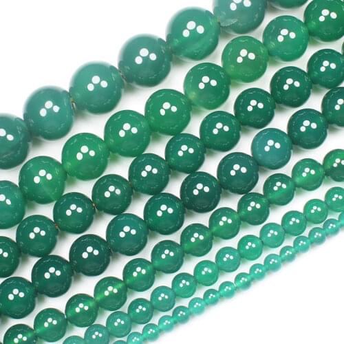 Natural Green Agate 4-14mm Round Loose Beads 15inch ,DIY Jewelry Making ! We provide mixed wholesale for all items