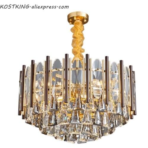 New design crystal lamp chandelier mixed color modern luster living room lamp dining room chandelier bedroom lighting