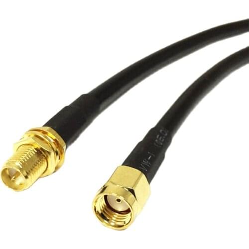New Reverse RP SMA male switch RP SMA female jack Pigtail Cable RG58 50cm/100cm for WIFI wireless modem NEW Wholesale