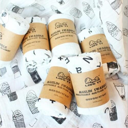 NEW Genuine Muslin Baby Blanket Baby Swaddle 100% Cotton 115*115 cm Envelope Wrap Newborn Super Soft Kids Bedding Diaper 120501