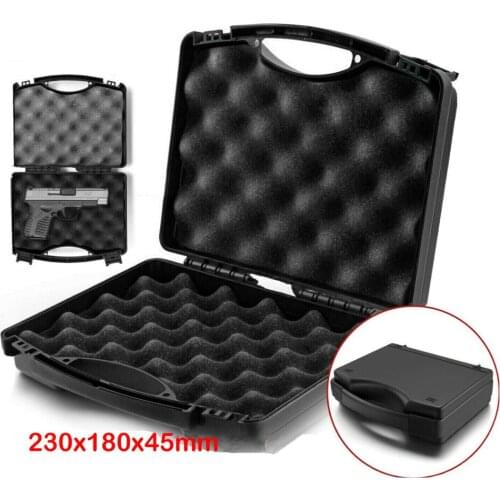 Durable ABS Gun Case Handgun Foam Pistol Gun Storage Box Tactical Hard Gun Case Padded Foam Lining for Hunting Airsoft Paintball