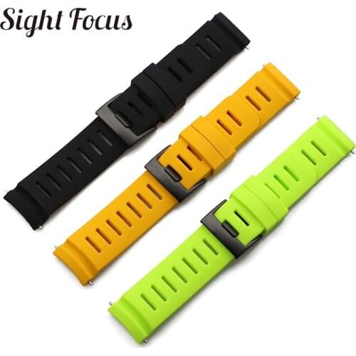 TOP quality 24MM Curved End Waterproof Silicone Watch Band For Suunto D5 Dive Watchband for Suunto 9 / Baro Watch Srap 8 Colors