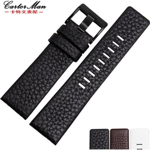 New High quality Genuine leather 22mm 24mm 26mm 28mm 30mm watchband for DZ7313 DZ7322 watch bracelets