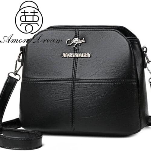 Aman Dream 3 Layers Pu Leather Shoulder Crossbody Bags for Women 2021 Ladies Hand Cross Body Bag Woman Purses and Handbags Sac