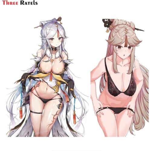 Three Ratels A357 Cartoon Ningguang Wearing Sexy Of Genshin Impact Sticker For Car External Decoration Anti Scratch Film Decals