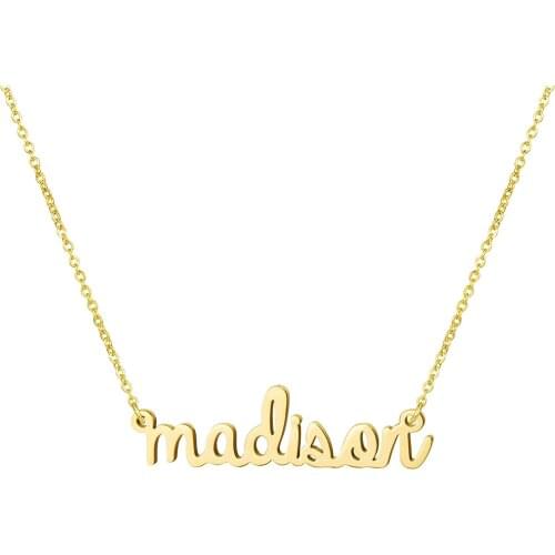 Customized Necklace Women Men Letter Heart Necklace Gold Color Chains Collar Acero Inoxidable