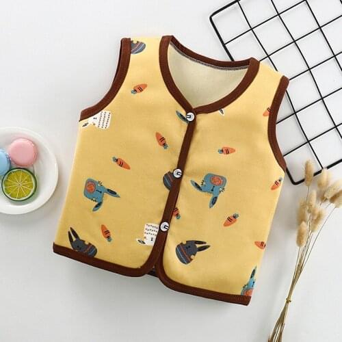 3 6 9 12 18 months baby boy vests winter sleeveless warm sleeveless jackets for girls baby clothing infant toddler vest