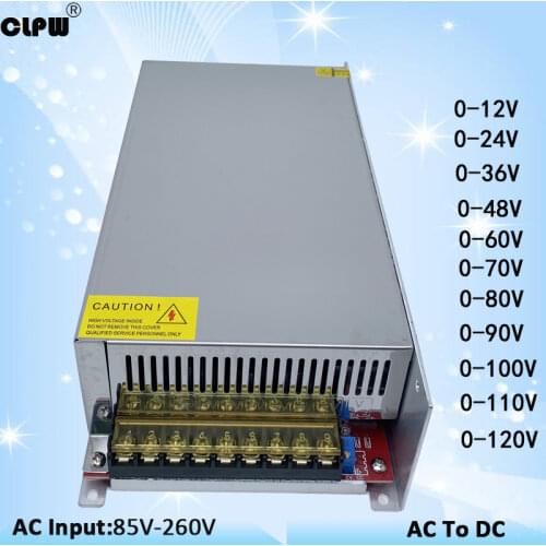 Switching power supply 1000W Single output 15V 24V 12V 36V 90V 100V 110V 120V Light Transformer/switching DC/AC stepper medical