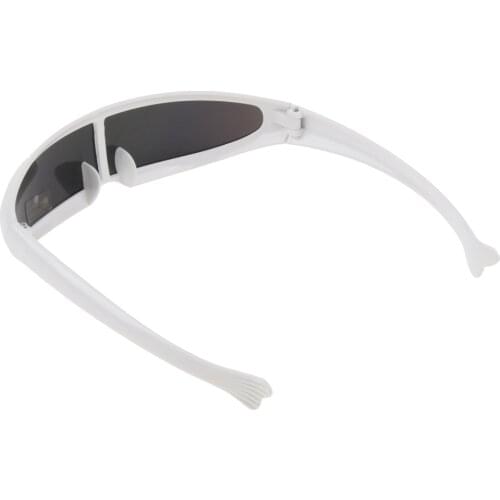 2Pcs Novelty Futuristic Monoblock Sunglasses for Adults Kids Party Supply