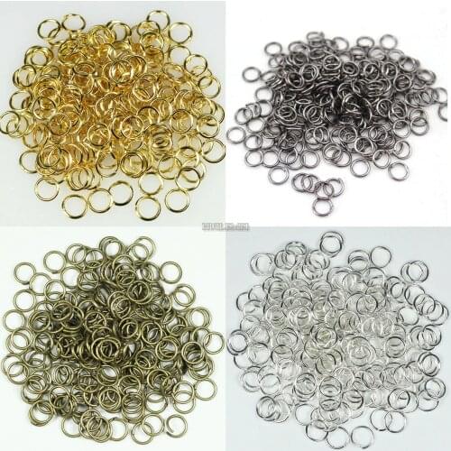 200pcs/lot 3/4/5/6/7/8/9/10mm Metal DIY Jewelry Findings Open Single Loops Jump Rings & Split Ring jewelry making Accessories
