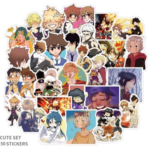 50pcs/set anime HITMAN REBORN Stickers Graffiti Waterproof Stickers DIY Travel Luggage Guitar Laptop decorations