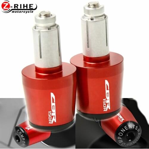 7/8" Hand Bar Ends Motorcycle Accessories handleBar Dirt Bike Silver End Cap Gear Balanced Plug For honda CBR150R CBR 150 R
