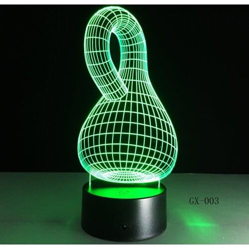 Abstract Bottle 3D Led Lamp Colorful Vision Stereo AcrylicBedroom Decoration Light GX-003