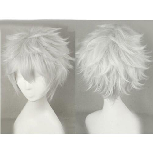 Anime Gintama /Silver Soul sakata gintoki Cosplay wig Gintoki Silver White cosplay wig + wig cap