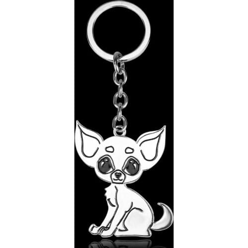 Hot Men Cute Dog High Quality Metal Key Chain Bag Fashion Accessories Men Women Best gift Jewelry