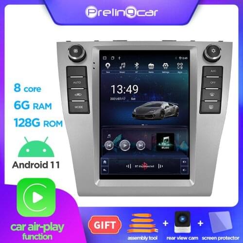 4G Lte 32G ROM Vertical screen android 9.1 system multimedia video radio player for Toyota old Camry 2006-2011 year navigation