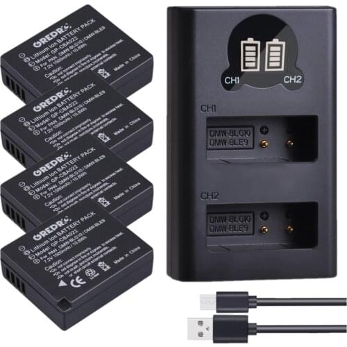 DMW-BLE9 DMW-BLG10 Battery Pack for Panasonic Lumix BLG10E BLE9E LX100 DMC-GF6, DMC-GX7 GX80, DMC-TZ80, DMC-TZ100 TZ90