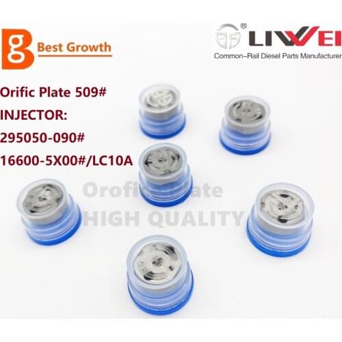 Injector Spare Parts Valve Set Common Rail Orifice Valve Plate 509# For DENSO INJECTOR 295050-090# 16600-5X00#/LC10A