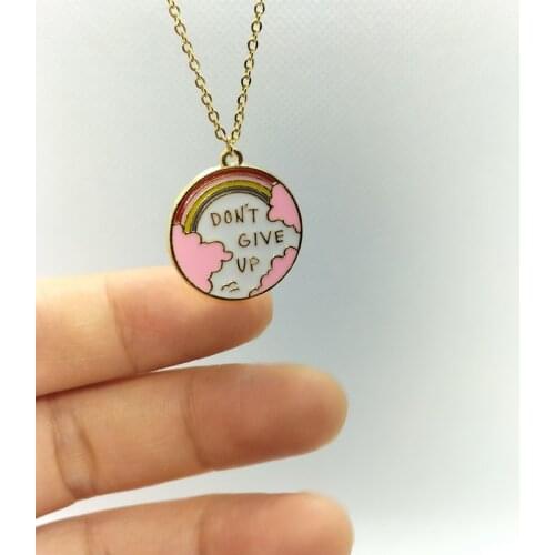 Yungqi Delicate Rainbow World Map Pendant Necklace Globe Charm Boho Jewelry Wanderlust Earth Necklace Travel Gifts Femme collar