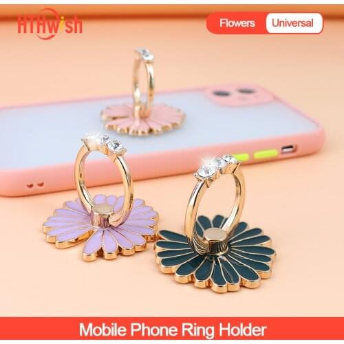 Flowers metal Mobile Phone Ring Holder For Samsung Xiaomi Stand Support Cell Phone Foldable Mobile Holder for Iphone XS MAX 8
