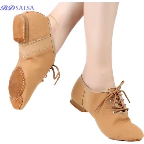 Professional Ballet Body Shoes Adult Jazz Dance Shoes Soft Bottom Breathable Cat Claw Indoor Teacher Exercise Shoes Canvas Lace