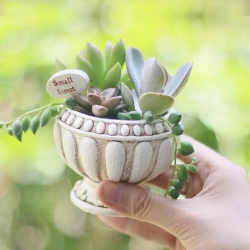 PRZY 3D Mini Concrete Silicone Mold Succulent Cement Planter Mold Silicone Molds For Flowerpot Plaster Clay Resin Crafts