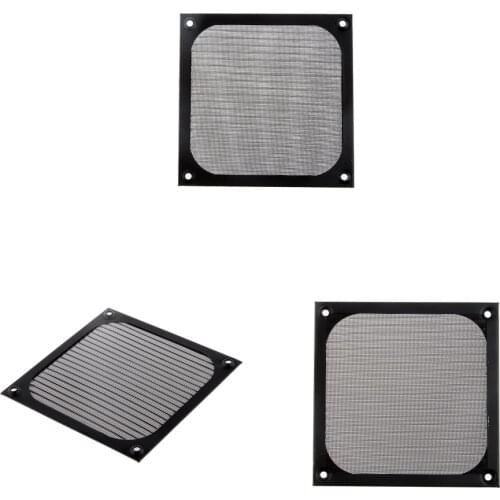 3x 120mm Black PC Cooler Fan Dust Filter Dustproof Case Cover Computer Mesh