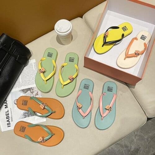 New Cute Simple Solid Color Comfortable Slippers Women Summer Fashion Casual Wear Non-Slip Couple Flip Flops Breathable Beach