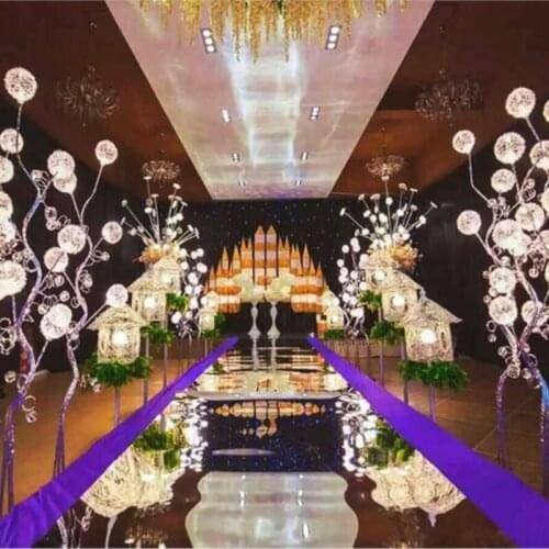 Wedding Centerpiece Shiny Pillar Aisle Road Lead Wedding Decoration 148cm Tall