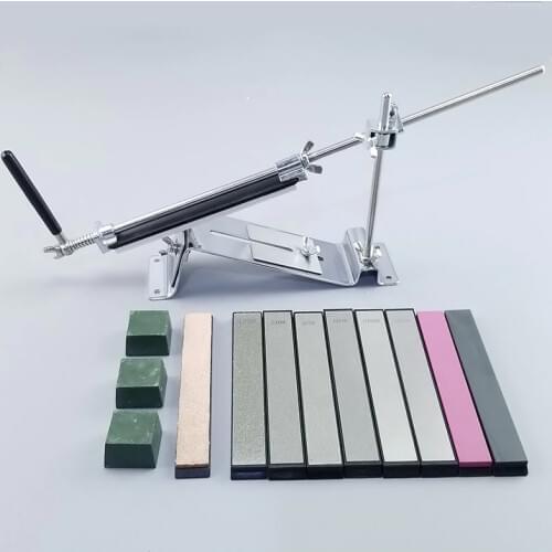 Knife sharpener Diamond stone professional angle knife sharpener oil stone with polishing paste and leather set whetstone