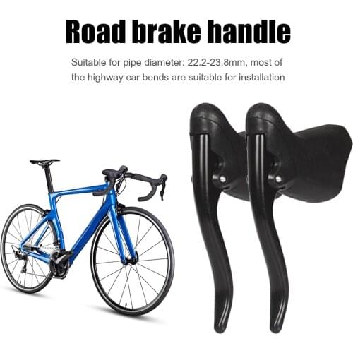 Lightweight Aluminum Bicycle Brake Handle Bike Mountain Bike Cycling Brake Levers Front & Rear Brake Levers Drop Handlebar Set