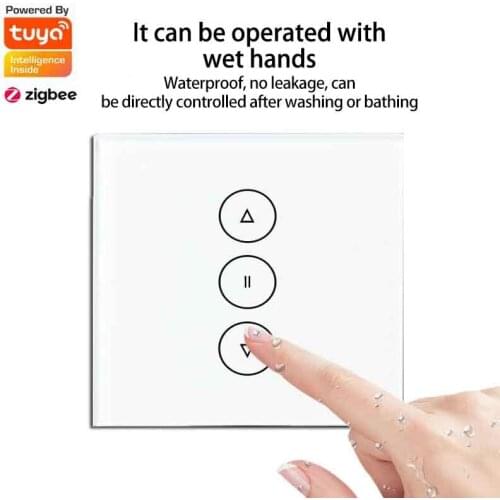 Tuya ZigBee 3.0 Curtain Blinds Switch Remote For Roller Shutter Timing Function With Google Home Alexa Voice Control Automation