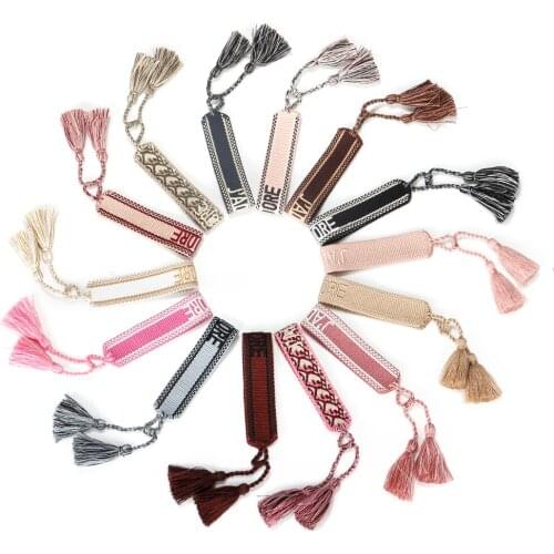 ZG Open Adjustable Hand-woven Women Bracelets Tassel Pendant Accessories Hand Ring Simple Couple Bracelet Jewelry