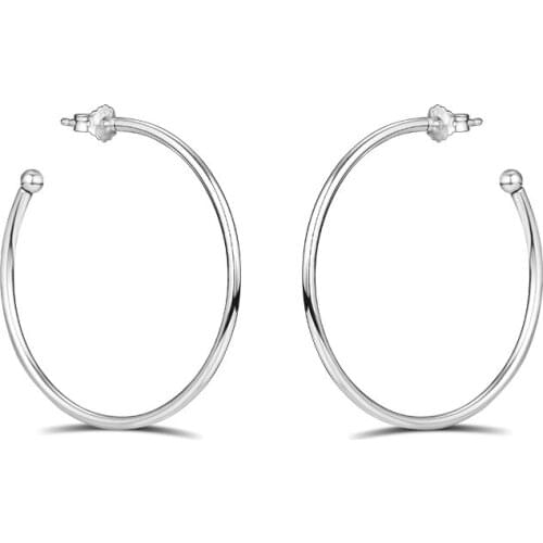 Trendy 925 Sterling Silver Hoops Of Versatility Big Earrings For Women Wedding Earings Fashion Jewelry pendientes