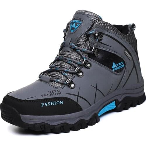 Winter Men Snow Boots Waterproof Leather Sneakers Outdoor Casual Shoes Plush Super Warm Mens Boots for Hiking Work Botas Hombre