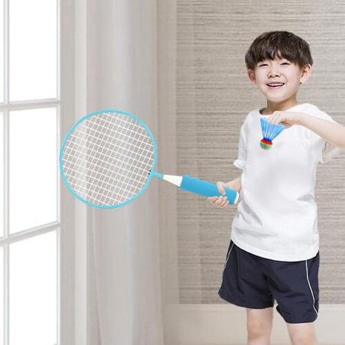1 Pair kids Training Badminton Racket Ball Set Indoor Outdoor funy Sport Game Toy for familly practicing match casual playing