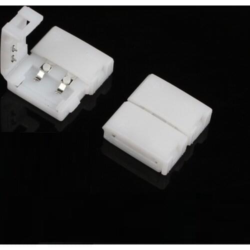 100pcs 2pin 10mm 12v Free Solder Connector For 5050 5630 5730 Single Color RGB LED Strip 12v